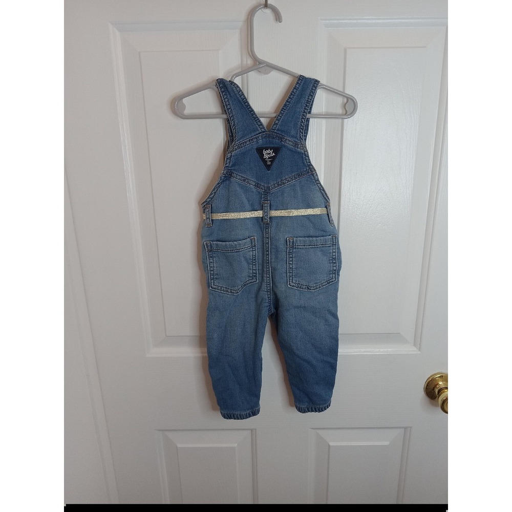 Baby B'Gosh Overalls With Gold Ribbon Belt Accent Baby Girl 12 Months - Picture 7 of 12